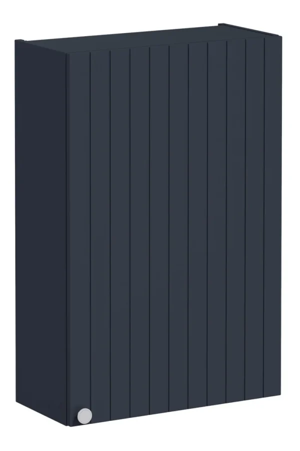 VitrA Root Groove 60cm 1 Door Upper/Wall Unit (RH Hinge) - Matt Dark Blue