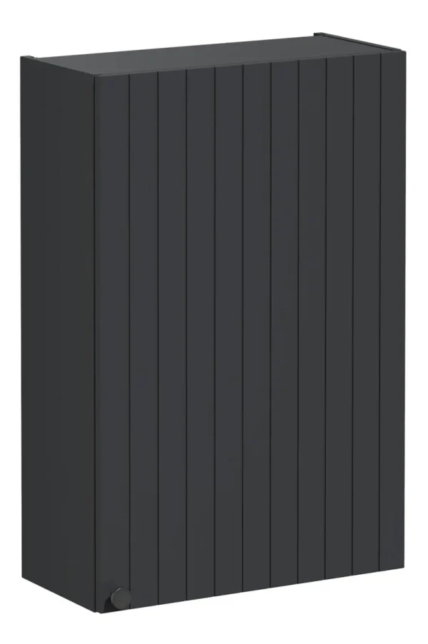 VitrA Root Groove 60cm 1 Door Upper/Wall Unit (RH Hinge) - Matt Graphite