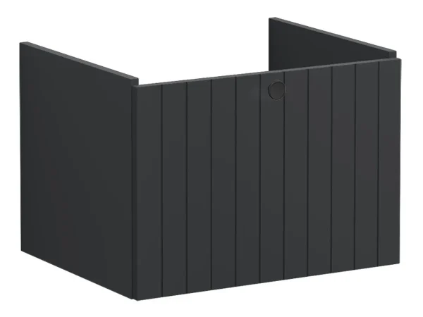 VitrA Root Groove 60cm 1 Drawer Washbasin Unit - Matt Graphite