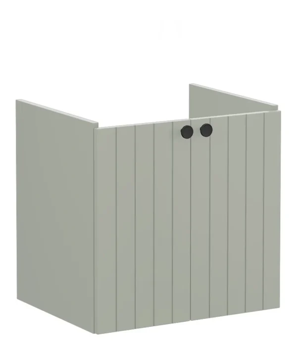 VitrA Root Groove 60cm 2 Door Wall Hung Washbasin Unit - Matt Retro Green