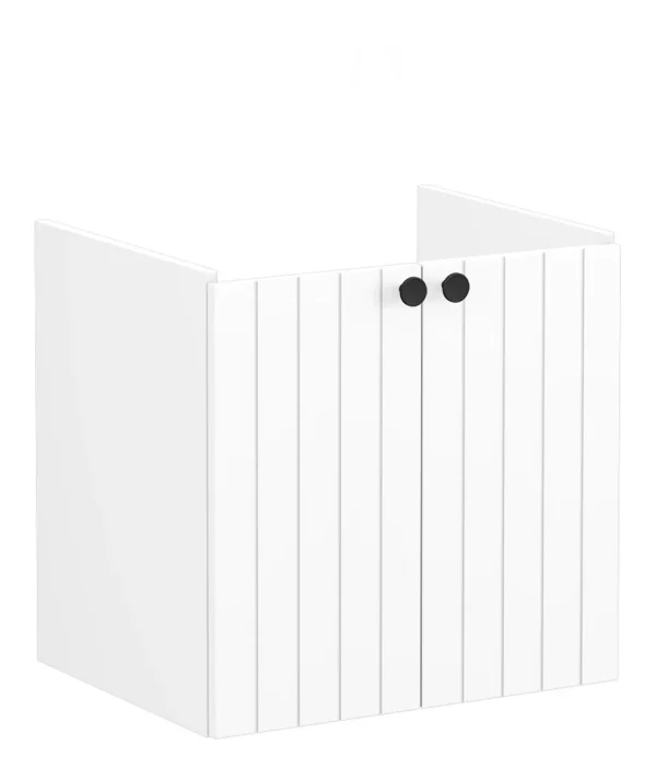 VitrA Root Groove 60cm 2 Door Wall Hung Washbasin Unit - Matt White