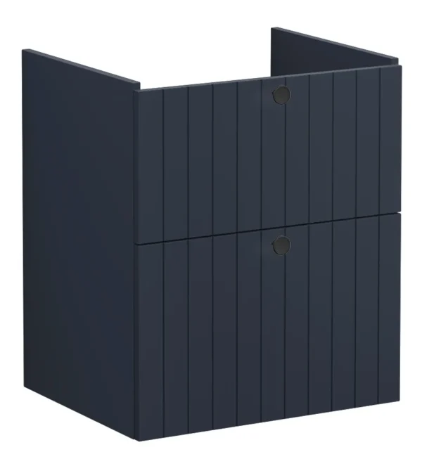VitrA Root Groove 60cm 2 Drawer Washbasin Unit - Matt Dark Blue