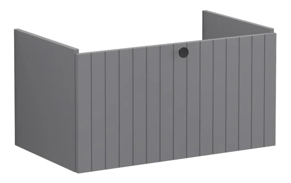 VitrA Root Groove 80cm 1 Drawer Washbasin Unit - Matt Grey