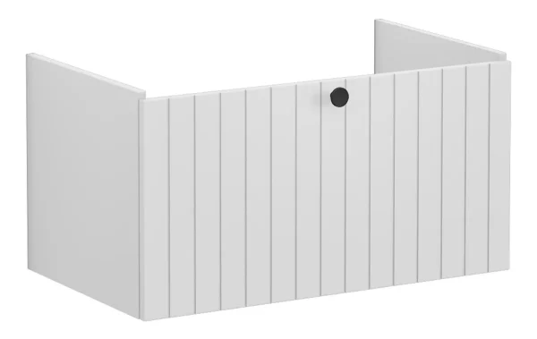 VitrA Root Groove 80cm 1 Drawer Washbasin Unit - Matt Light Grey