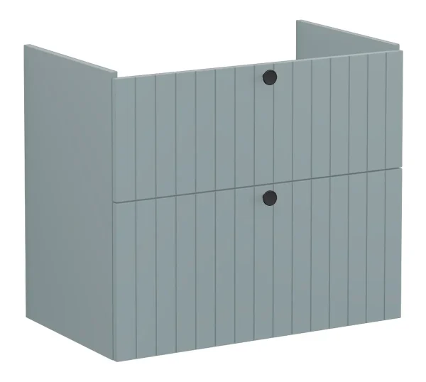 VitrA Root Groove 80cm 2 Drawer Washbasin Unit - Matt Fjord Green