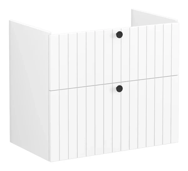 VitrA Root Groove 80cm 2 Drawer Washbasin Unit - Matt White
