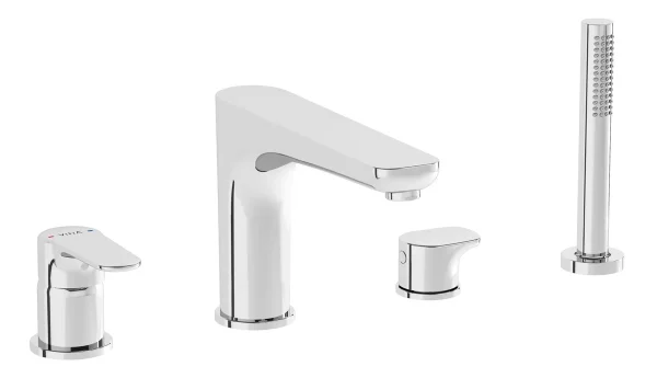 VitrA Root Round 4-Hole Bath/Shower Mixer - Chrome