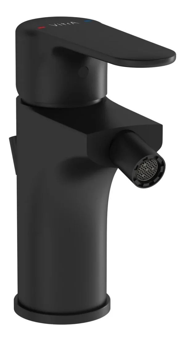 VitrA Root Round Bidet Mixer - Matt Black
