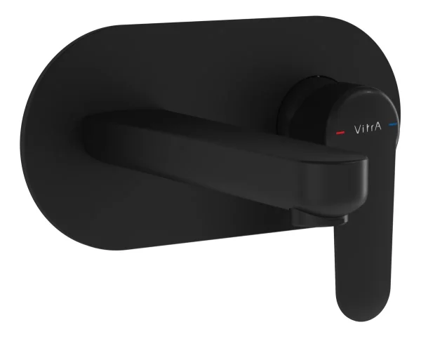 VitrA Root Round Integrated Basin Mixer - Matt Black