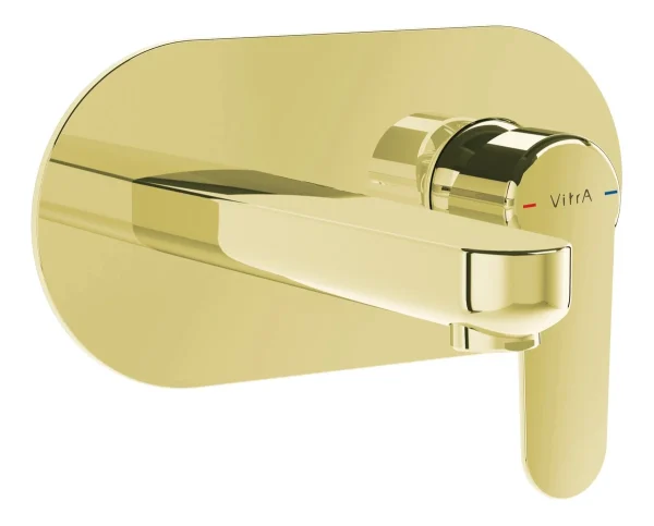 VitrA Root Round Integrated Basin Mixer - Soft Gold