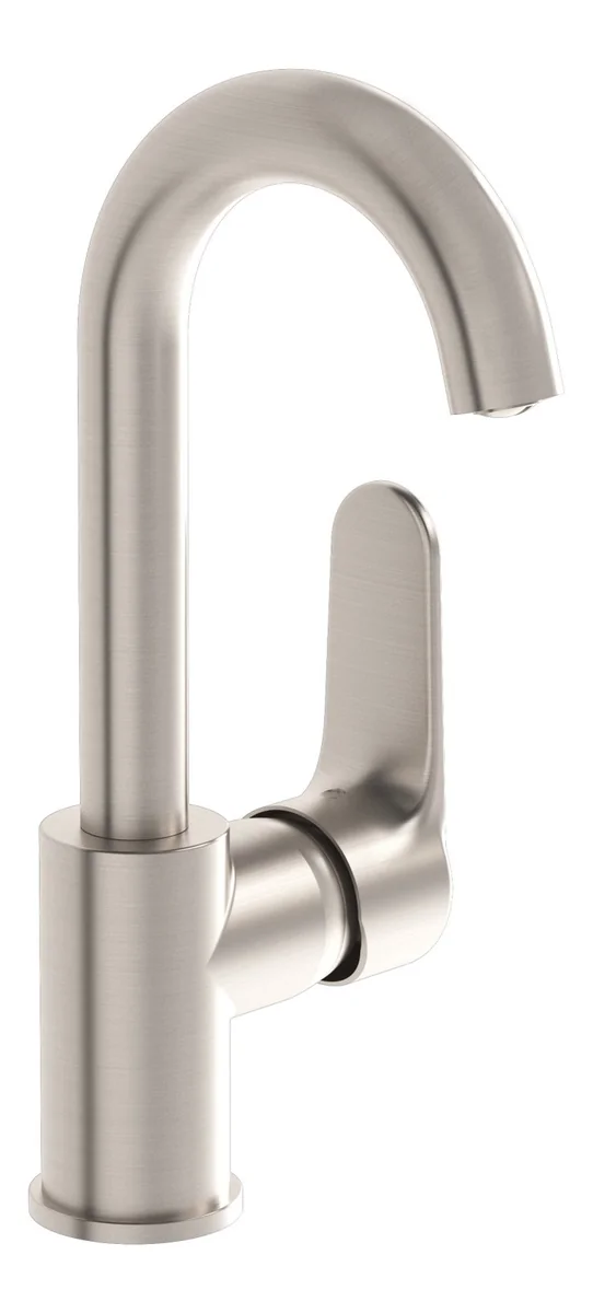 VitrA Root Round Swivel Basin Mixer - Brushed Nickel