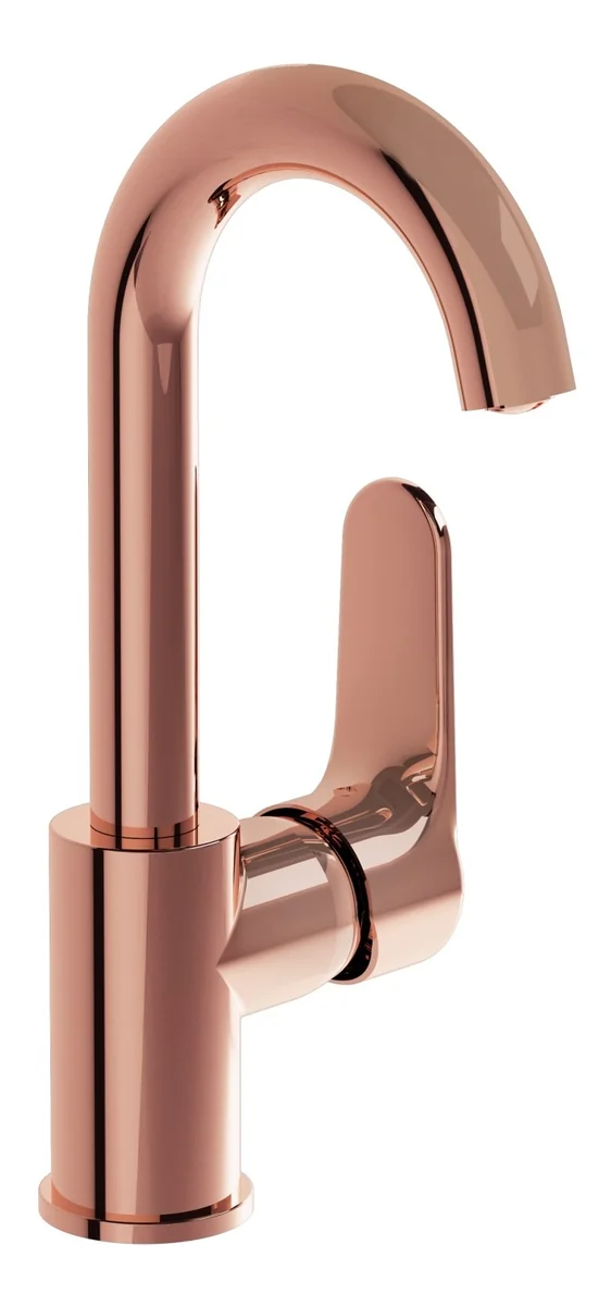 VitrA Root Round Swivel Basin Mixer - Soft Copper
