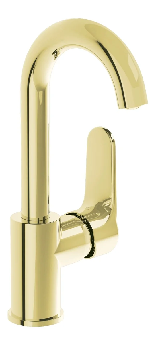 VitrA Root Round Swivel Basin Mixer - Soft Gold