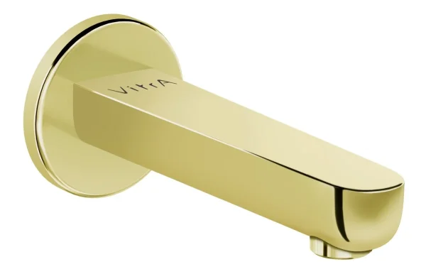 VitrA Root Round Wall Mounted Bath Spout - Soft Gold
