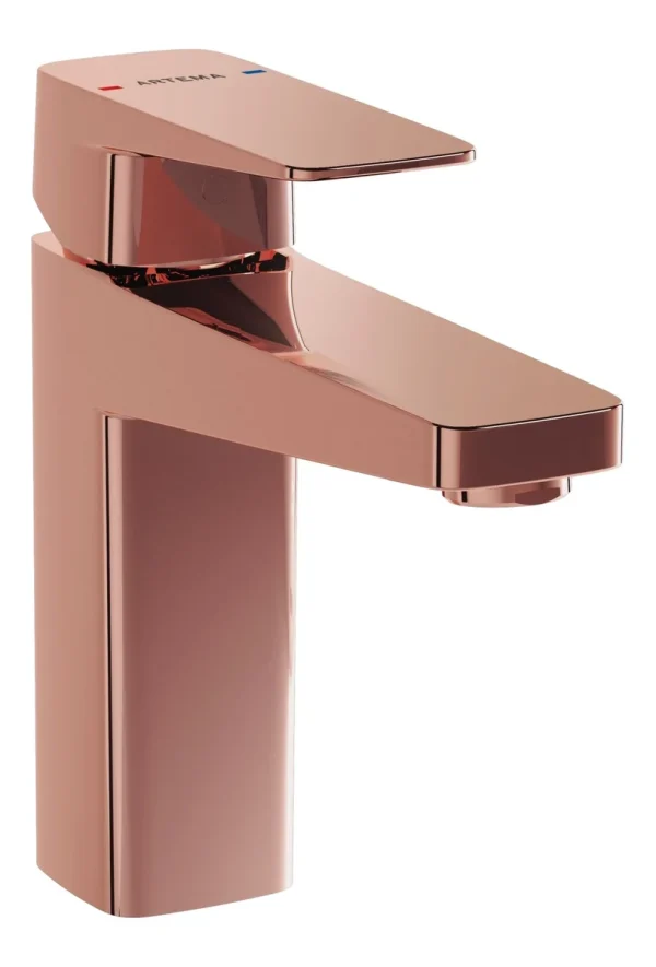 VitrA Root Square Basin Mixer - Soft Copper