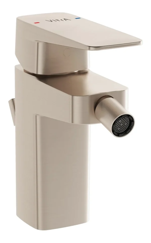 VitrA Root Square Bidet Mixer - Brushed Nickel