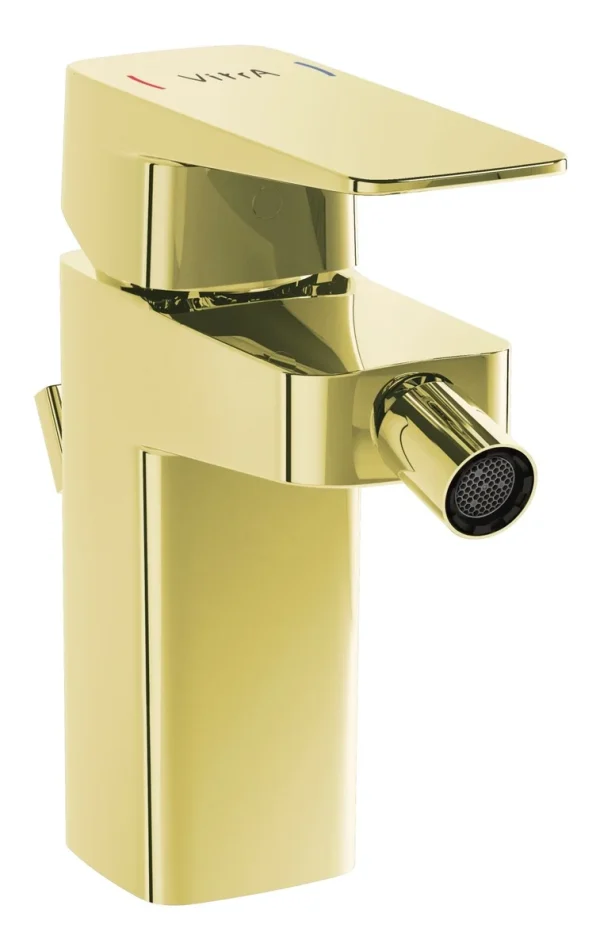 VitrA Root Square Bidet Mixer - Soft Gold