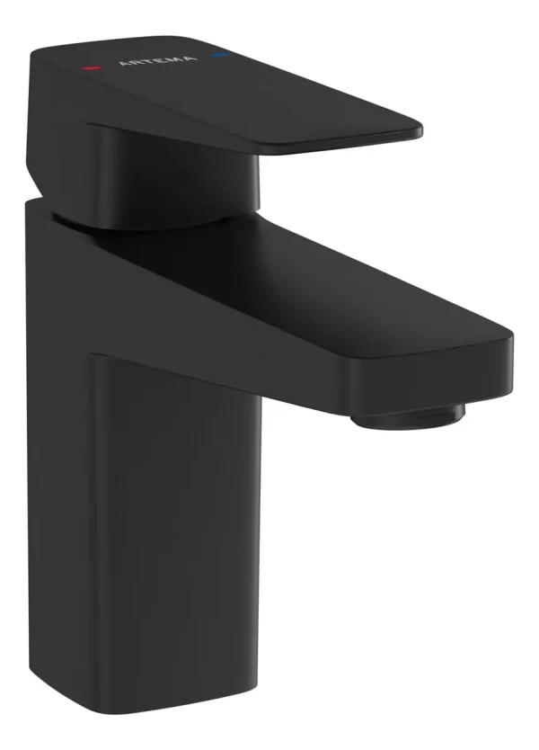 VitrA Root Square Compact Basin Mixer - Matt Black
