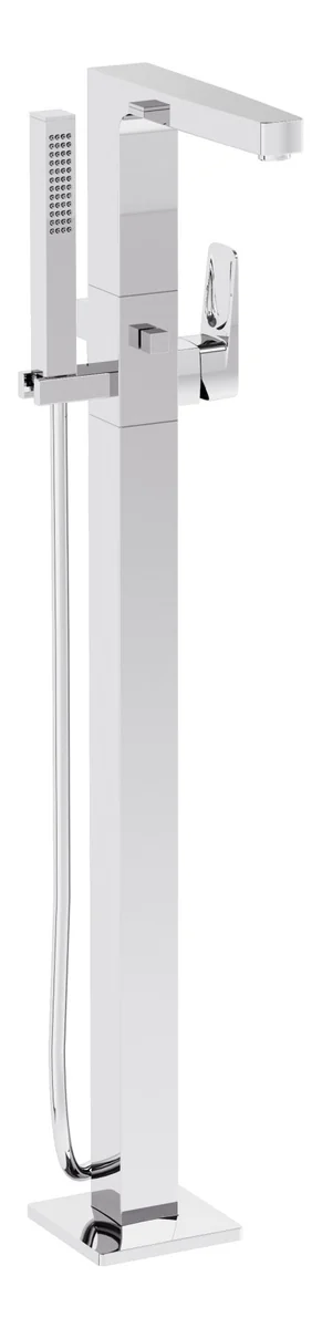 VitrA Root Square Floor Standing Bath/Shower Mixer - Chrome