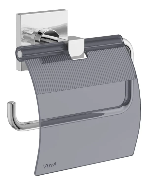 VitrA Root Toilet Roll Holder w/Cover - Chrome