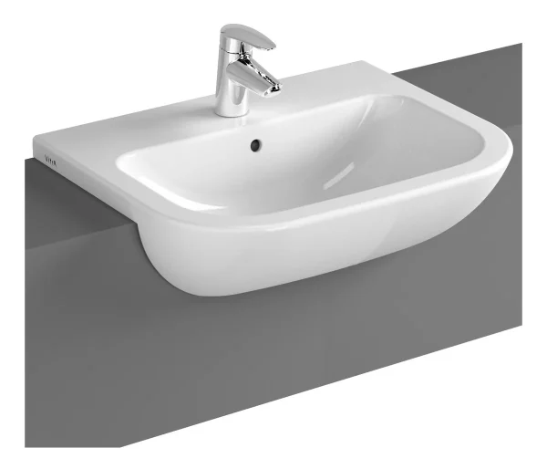 VitrA S20 550x445mm 2TH Semi Recessed Basin - White