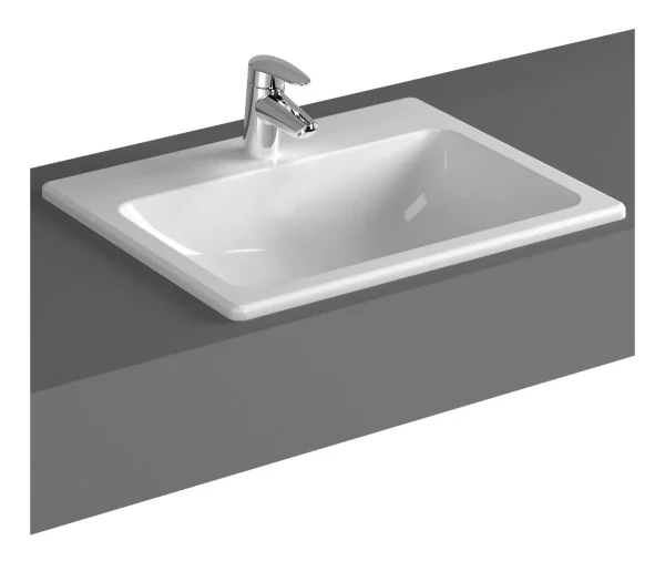 VitrA S20 550x455mm 1TH Countertop/Vessel Washbowl - White