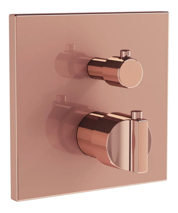 VitrA Suit Integrated Thermostatic Bath/Shower Mixer - Soft Copper