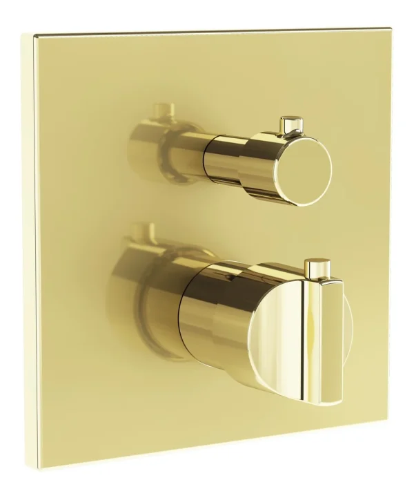 VitrA Suit Integrated Thermostatic Bath/Shower Mixer - Soft Gold