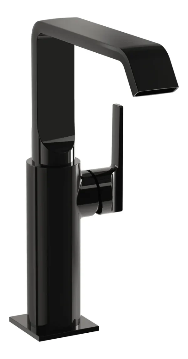 VitrA Suit Tall Basin Mixer (Side Handle) - Gloss Black