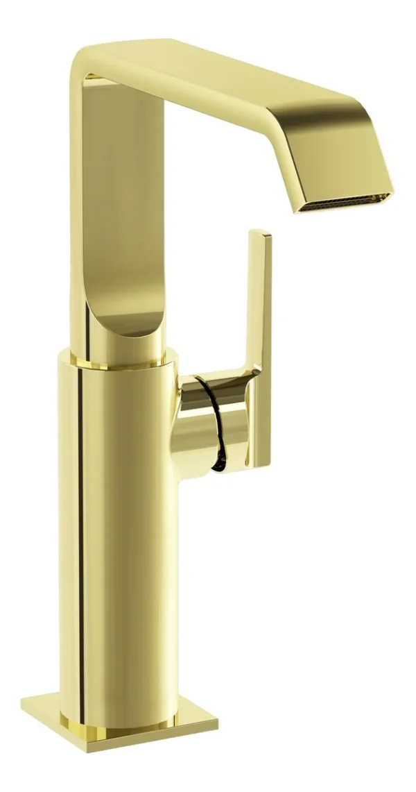 VitrA Suit Tall Basin Mixer (Side Handle) - Soft Gold