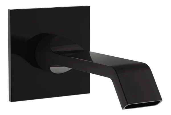 VitrA Suit Wall Mounted Bath Spout - Gloss Black