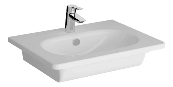VitrA Zentrum 600x460mm 1TH Vanity Basin w/Overflow - White