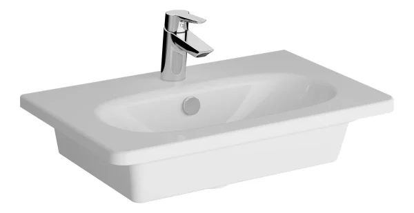 VitrA Zentrum 605x390mm 1TH Vanity Basin w/Overflow - White
