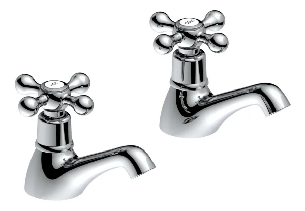 Novello Yelixa Bath Pillar Taps - Chrome
