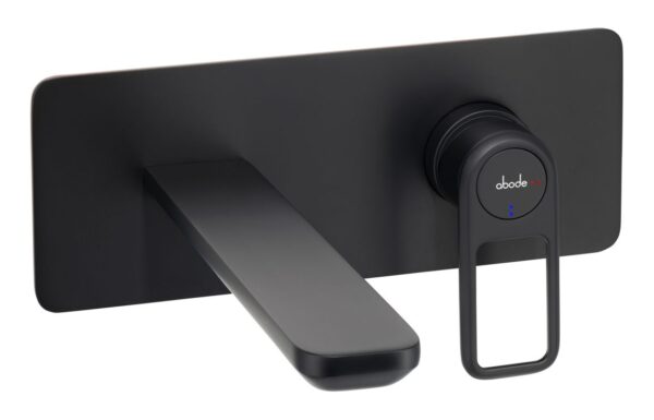 Abode Levarto Wall Mounted Basin/Bath Mixer - Matt Black
