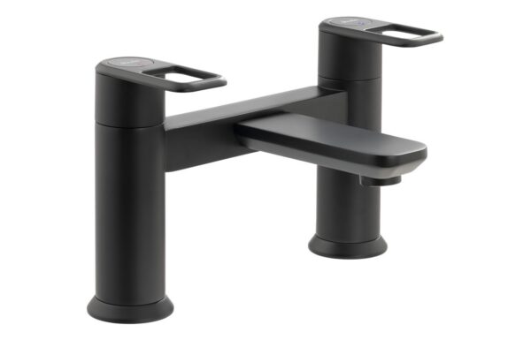 Abode Levarto Deck Mounted Bath Filler - Matt Black