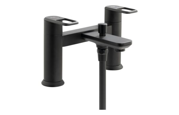Abode Levarto Deck Mounted Bath Shower Mixer - Matt Black