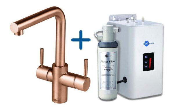 InSinkErator 3N1 L Shape Tap Neo Tank & Filter Pack - Brushed Copper