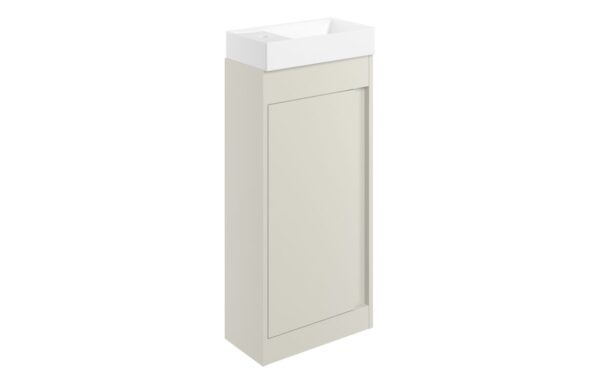 Novello Elarix 410mm Floor Standing Unit Inc. Basin - Matt Latte