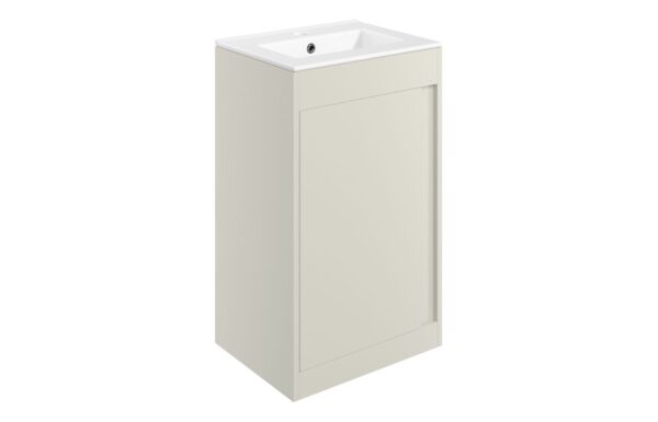 Novello Elarix 510mm Floor Standing Unit Inc. Basin - Matt Latte