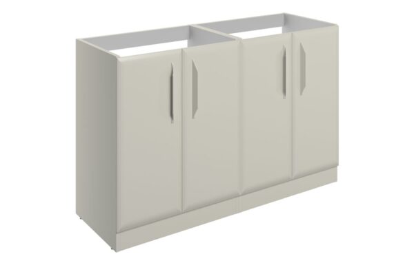 Novello Zenvra 1200mm Floor Standing 4 Door Basin Unit (No Top) - Matt Latte