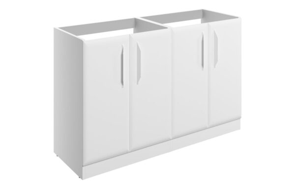 Novello Zenvra 1200mm Floor Standing 4 Door Basin Unit (No Top) - Matt White