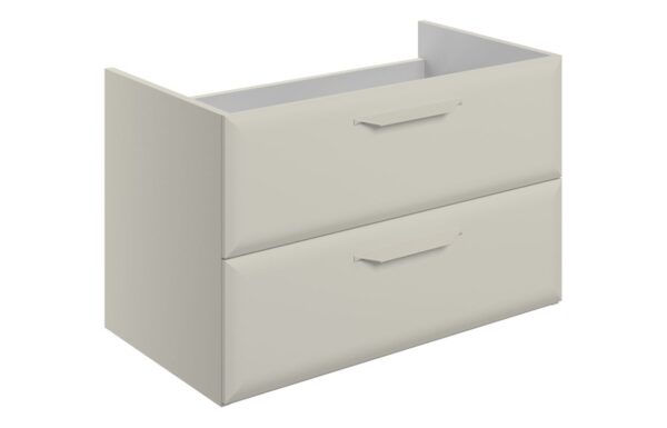 Novello Zenvra 795mm Wall Hung 2 Drawer Basin Unit (No Top) - Matt Latte