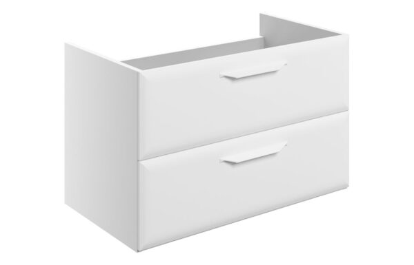 Novello Zenvra 795mm Wall Hung 2 Drawer Basin Unit (No Top) - Matt White