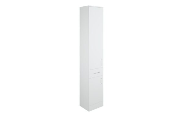 Novello Henvra 350mm 2 Door, 1 Drawer Tall Unit - White Gloss