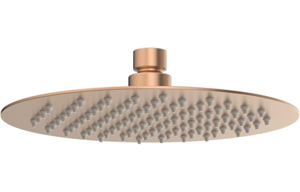 Novello Belvra 200mm Round Ultraslim Showerhead - Brushed Bronze