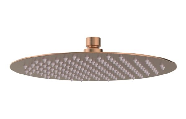 Novello Belvra 250mm Round Ultraslim Showerhead - Brushed Bronze