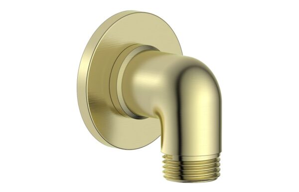 Novello Renvex Traditional Wall Outlet Elbow - Brushed Brass