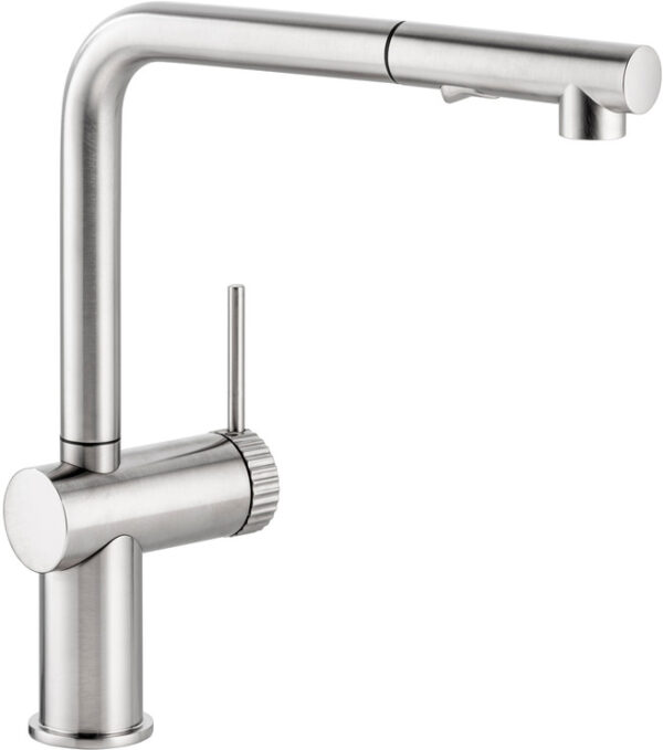 Abode Fraction Pull-Out Mixer Tap - Brushed Nickel