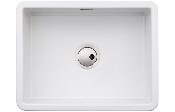 Abode Sandon Large 1B Ceramic Undermount/Inset Sink - White